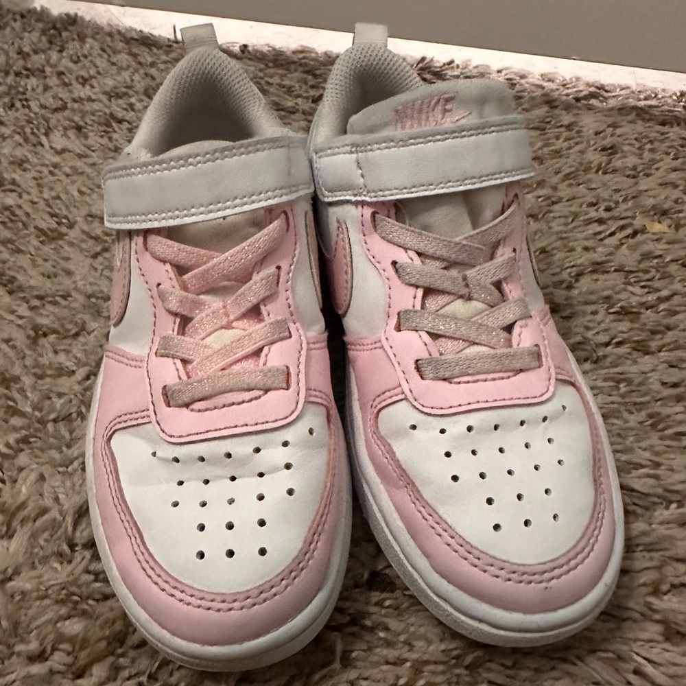 Kids Pink and White Sneakers - Picture 4 of 8